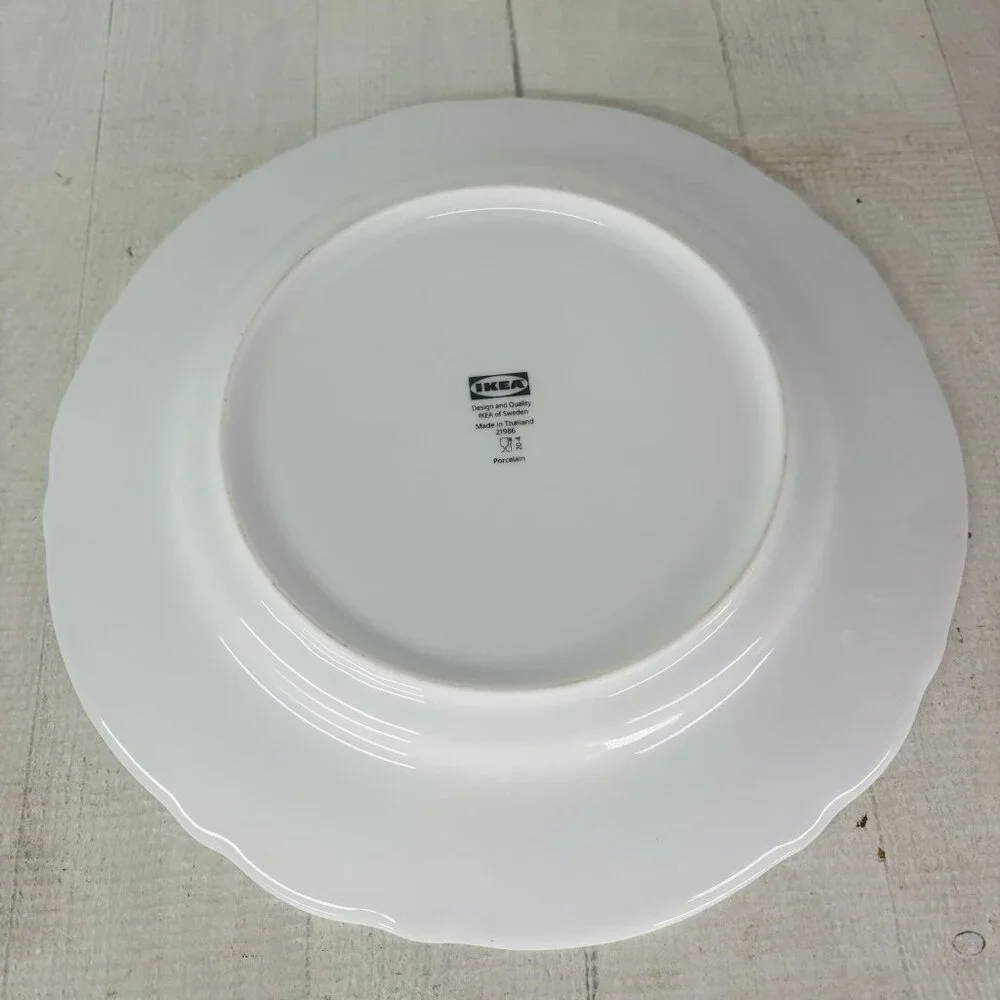 Ikea of Sweden UPPLAGA 21986 White Scalloped Porcelain 11